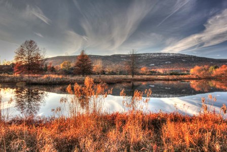 Autumn Pond And Cliffs by Robert Goldwitz art print