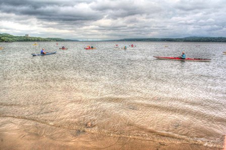 Kayaks On The Hudson by Robert Goldwitz art print