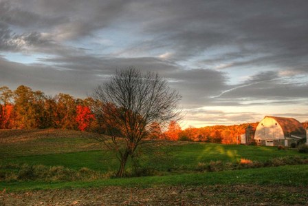 The Neighbor&#39;s Barn Sunset by Robert Goldwitz art print