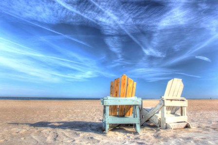 Two Chairs On The Beach by Robert Goldwitz art print