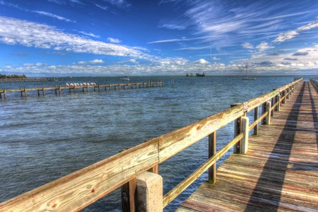 Two Piers Sebastian Florida by Robert Goldwitz art print