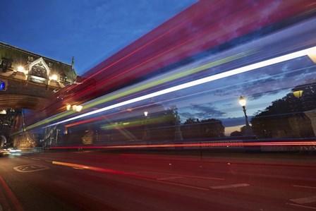 Bus Tower Bridge by Sebastien Lory art print