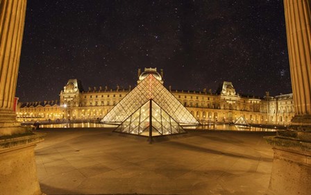 Louvre at Night by Sebastien Lory art print