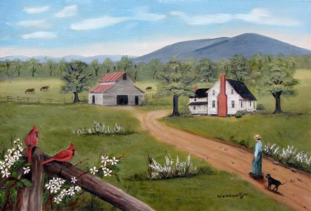Baker's Mtn. and Cardinals by Arie Reinhardt Taylor art print