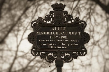 Paris Street Name Sign by Cora Niele art print