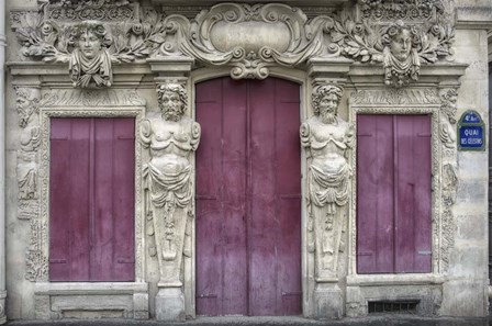 Sculptured Facade In Le Marais by Cora Niele art print