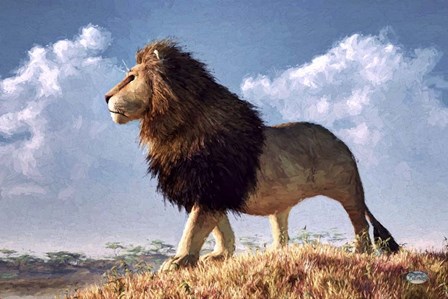 Impressionist Lion by Daniel Eskridge art print