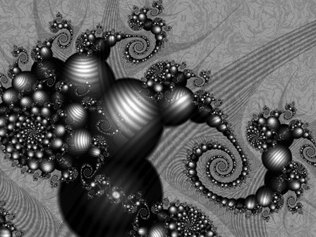 Shades Of Grey by Fractalicious art print