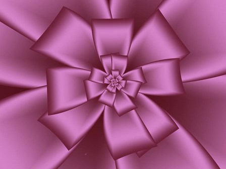 Pretty Pink Bow VII by Fractalicious art print