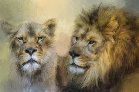 The Lion and His Lioness by Jai Johnson art print