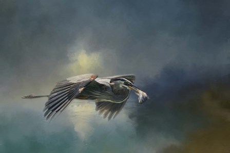 Blue Herons Catch Of The Day by Jai Johnson art print