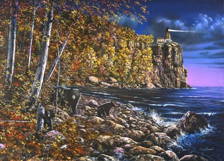 North Shore Visitors by Jim Hansel art print
