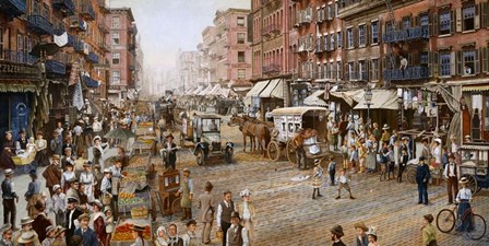 The Street Merchants by Les Ray art print