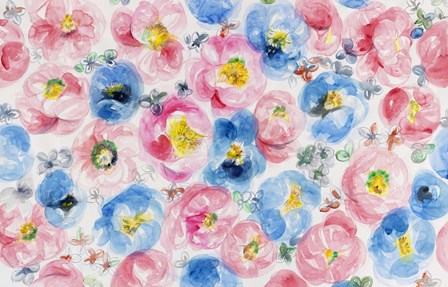Festive Flower Patterns IV by Li Bo art print