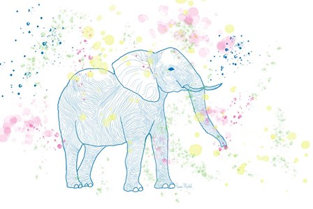 Happy Elephant II by Ramona Murdock art print