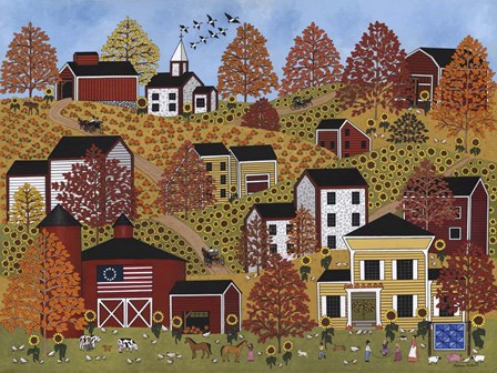 Autumn Hills by Medana Gabbard art print