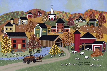 Pumpkin Junction by Medana Gabbard art print