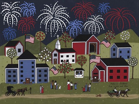 Red White And Blue by Medana Gabbard art print