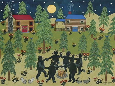 Campfire Dance II by Medana Gabbard art print