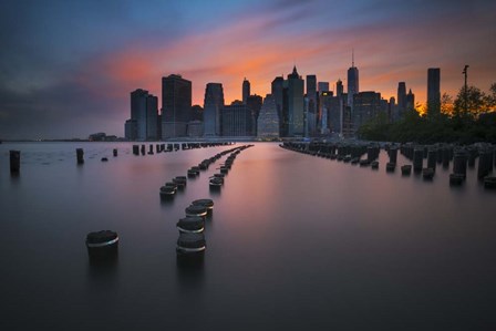 Manhattan Sunset by Moises Levy art print