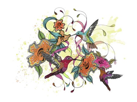 Hummingbird Days by The Tangled Peacock art print