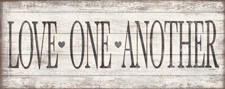 Love One Another Wood Sign by Jen Killeen art print