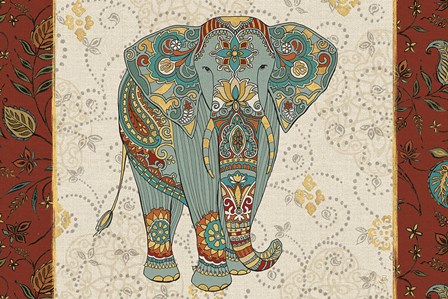 Elephant Caravan IA by Daphne Brissonnet art print