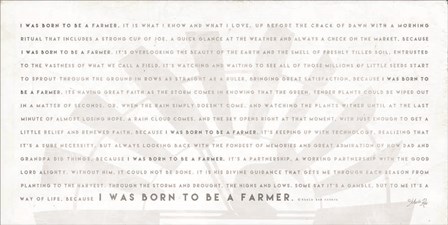 Simple Born to be a Farmer by Marla Rae art print