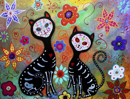 Dos Los Gatos by Prisarts art print