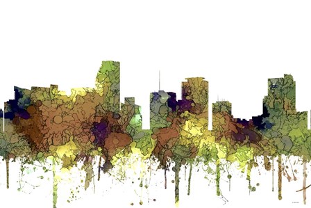 Miami Florida Skylinesafari Buff by Marlene Watson art print