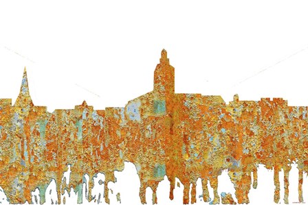 Annapolis Maryland Skyline - Rust by Marlene Watson art print