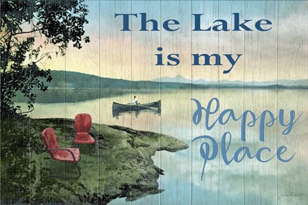 The Lake is My Happy Place by Jean Plout art print
