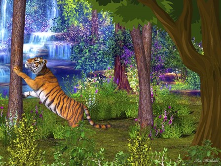 Tiger Forest by Ata Alishahi art print