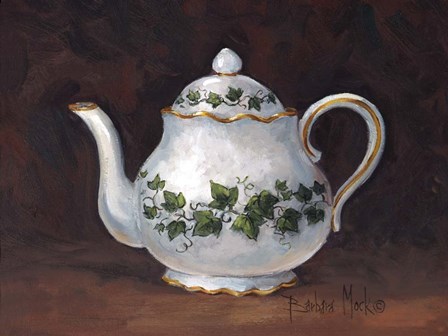 Ivy Teapot by Barbara Mock art print