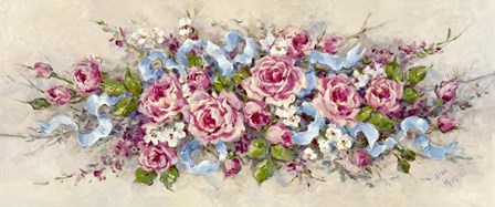 Ribbons and Roses by Barbara Mock art print