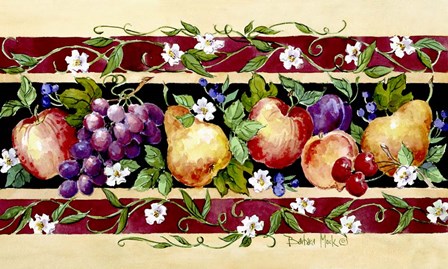 Fruit Border by Barbara Mock art print