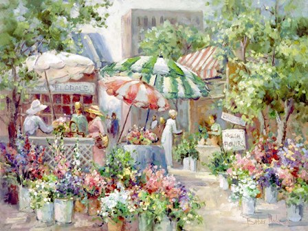 Flower Market by Barbara Mock art print