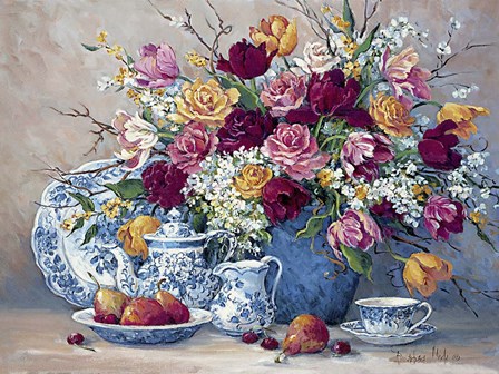 Symphony in Blue by Barbara Mock art print