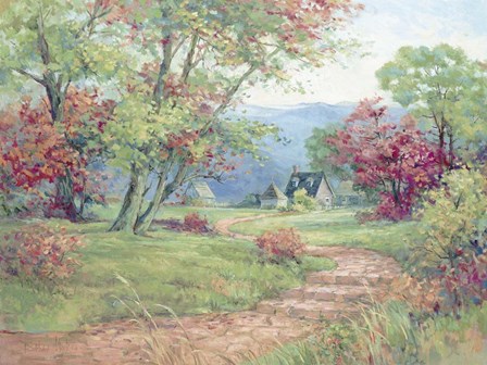 Green Valley Home by Barbara Mock art print