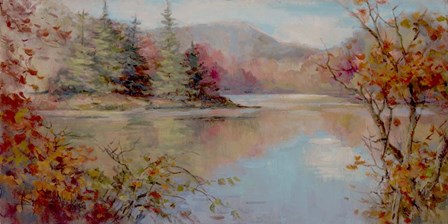 Reflections on the Lake I by Barbara Mock art print