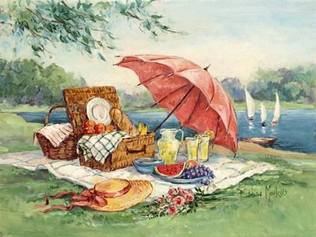 Summer Picnic by Barbara Mock art print