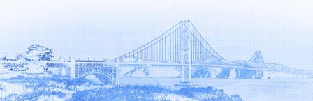Golden Gate Bridge, San Francisco, California (Blue) by Panoramic Images art print