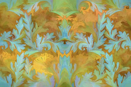 Acanthus Leaves Gold by Cora Niele art print