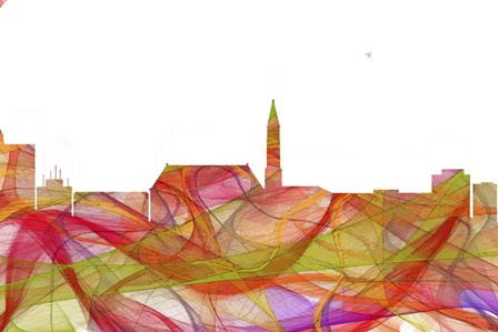 Cheyenne Wyoming Skyline   - Summer Swirl by Marlene Watson art print