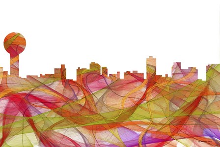 Knoxville Tennessee Skyline.-Summer Swirl jpg by Marlene Watson art print