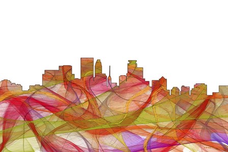 Minneapolis Minnesota -Summer Swirl by Marlene Watson art print