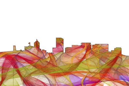 Portland Oregon Skyline - Summer Swirl by Marlene Watson art print