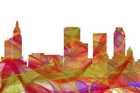 Tulsa Oklahoma - Summer Swirl by Marlene Watson art print