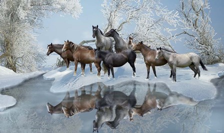 Cold Water Crossing by Gordon Semmens art print