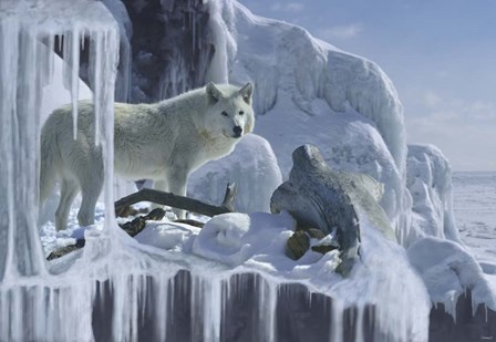 Ice Cascade by Gordon Semmens art print